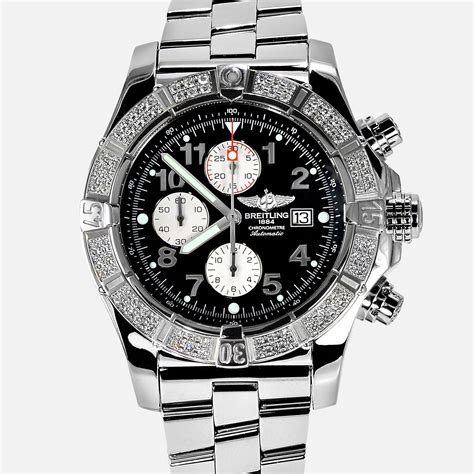 diamond bezel breitling super avenger|Super Avenger Chronograph 48 Stainless steel .